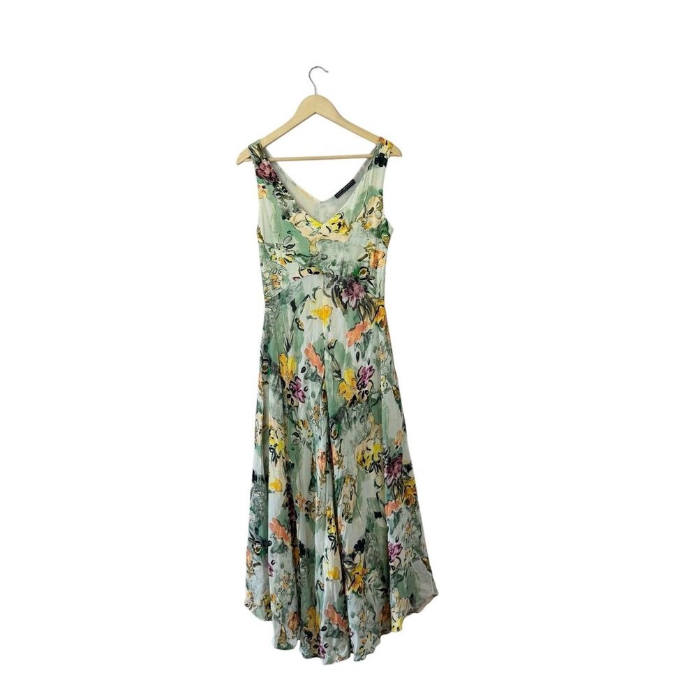 Peruvian Connection Medium Tahitian Flowers Maxi Dress Sleeveless Womens